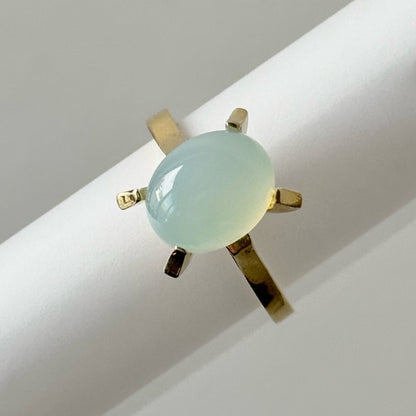 [ sea blue chalcedony ] classic gold [ free size ]