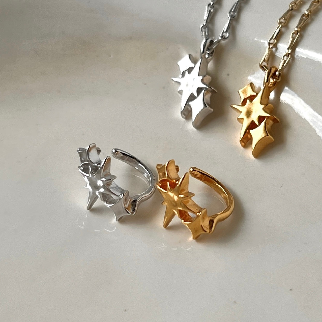 [ gold ] ptolemaeus earcuff [ free size ]