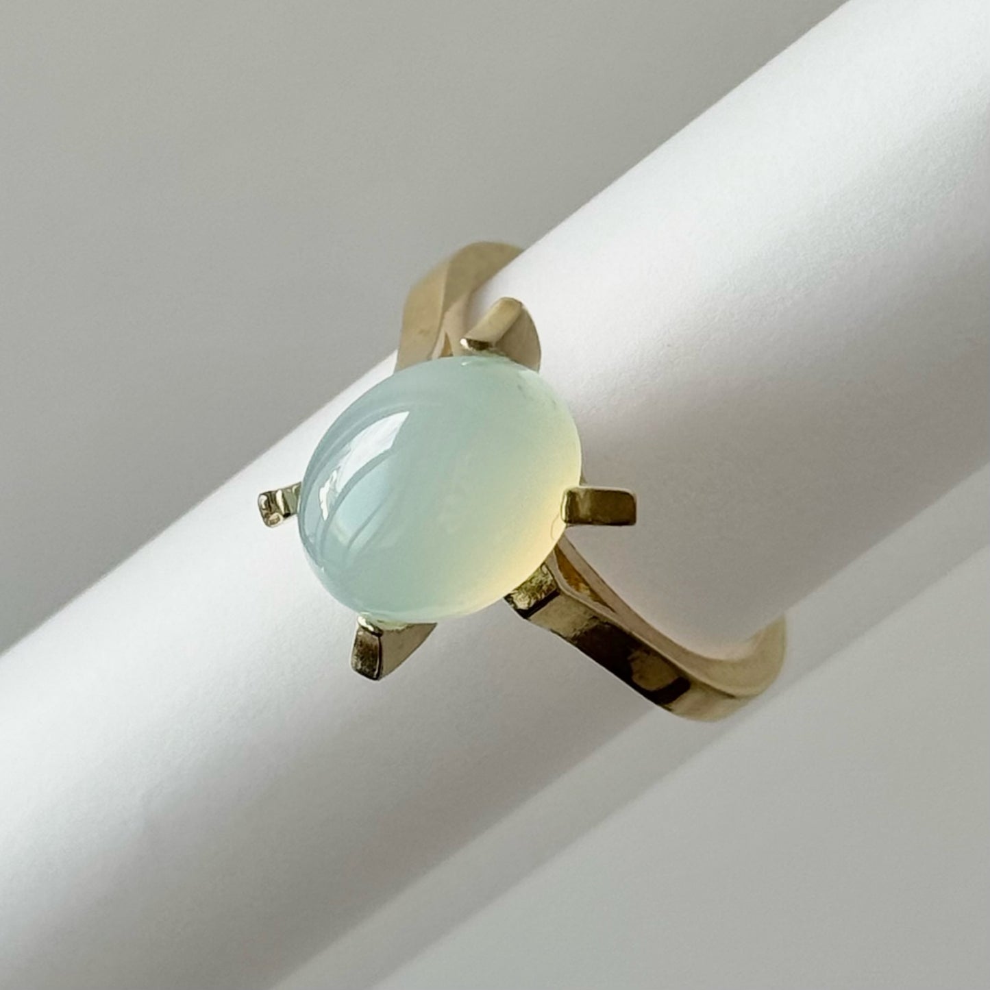 [ sea blue chalcedony ] classic gold [ free size ]