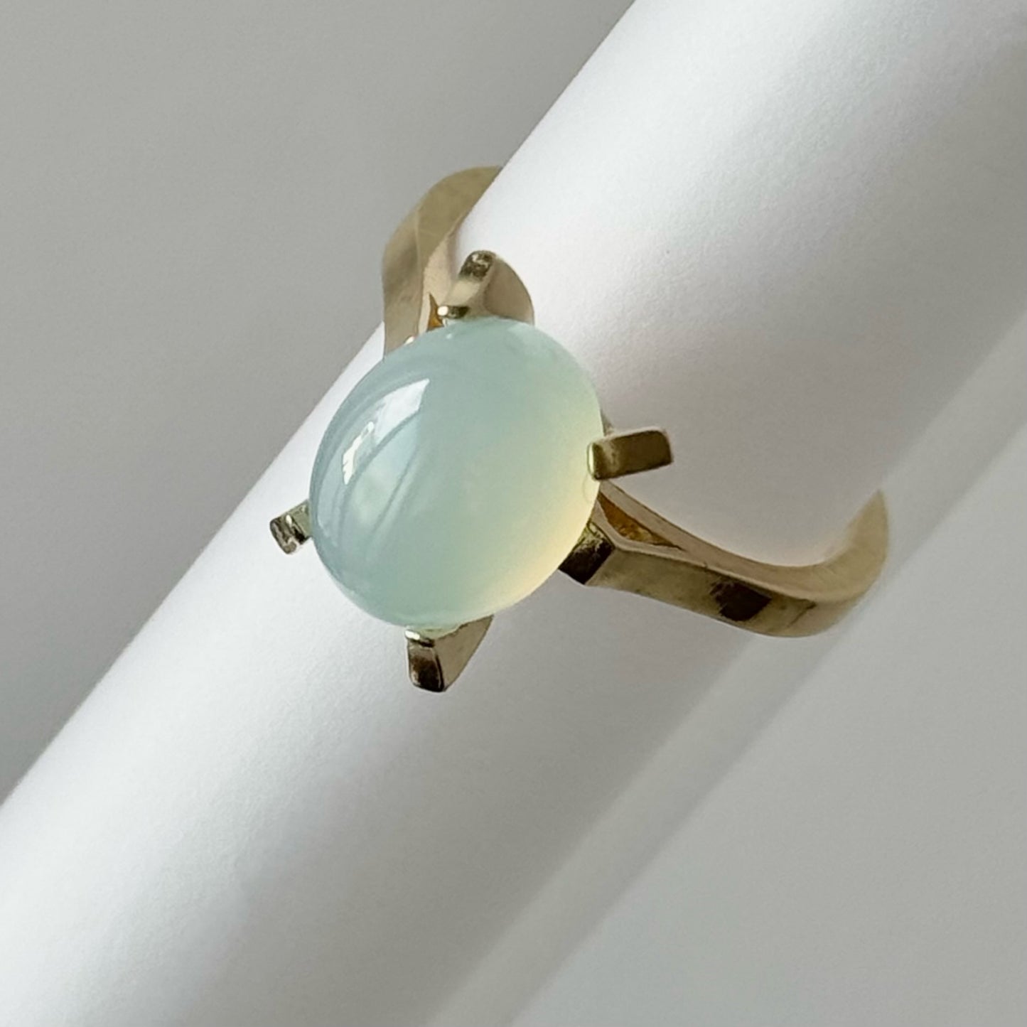 [ sea blue chalcedony ] classic gold [ free size ]