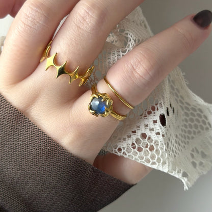 [ labradorite ] luce ring gold