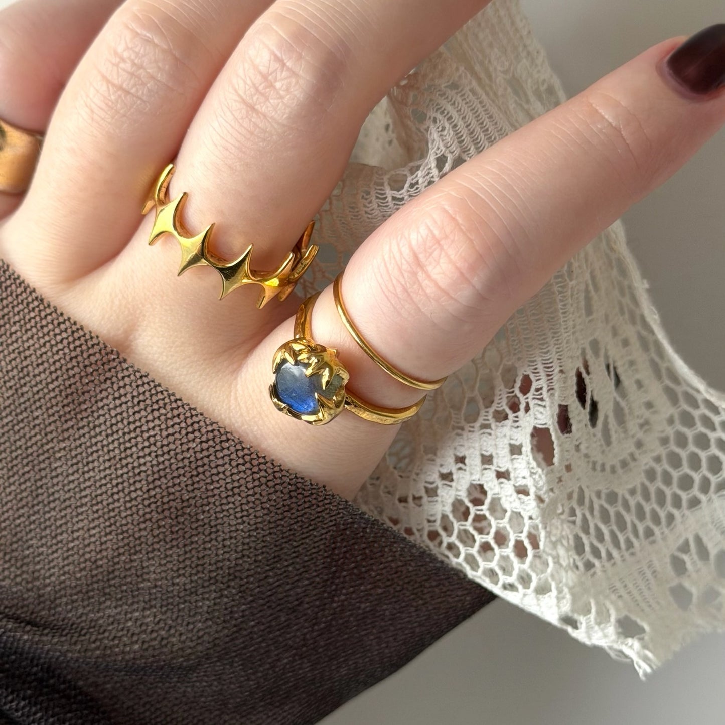 [ labradorite ] luce ring gold