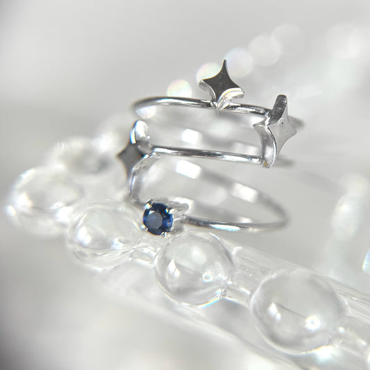 [ sapphire ] procyon silver [ free size ]