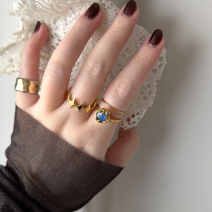 [ labradorite ] luce ring gold