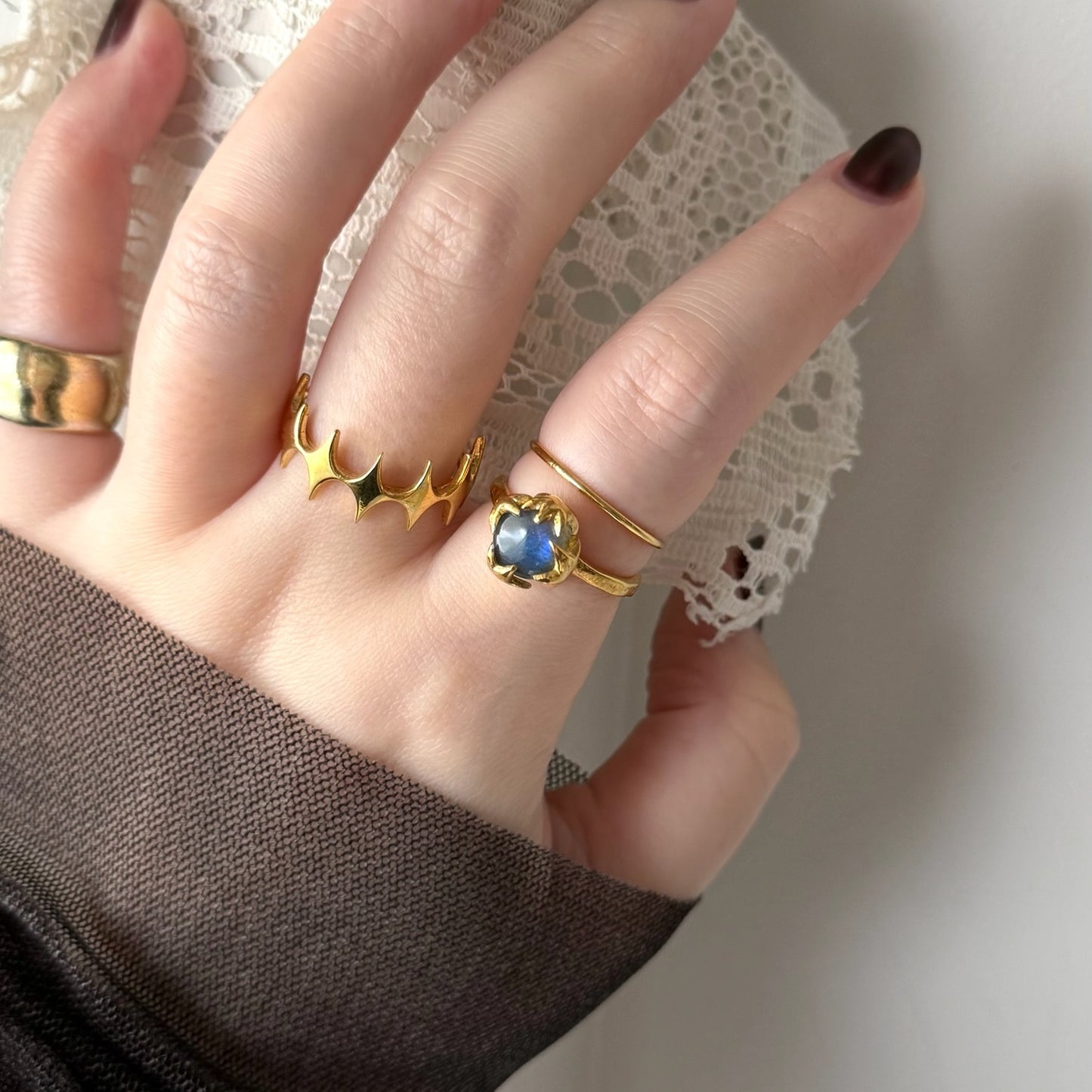 [ labradorite ] luce ring gold