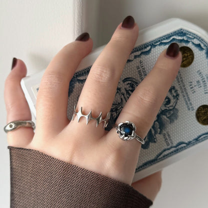 [ dark labradorite ] luce ring silver
