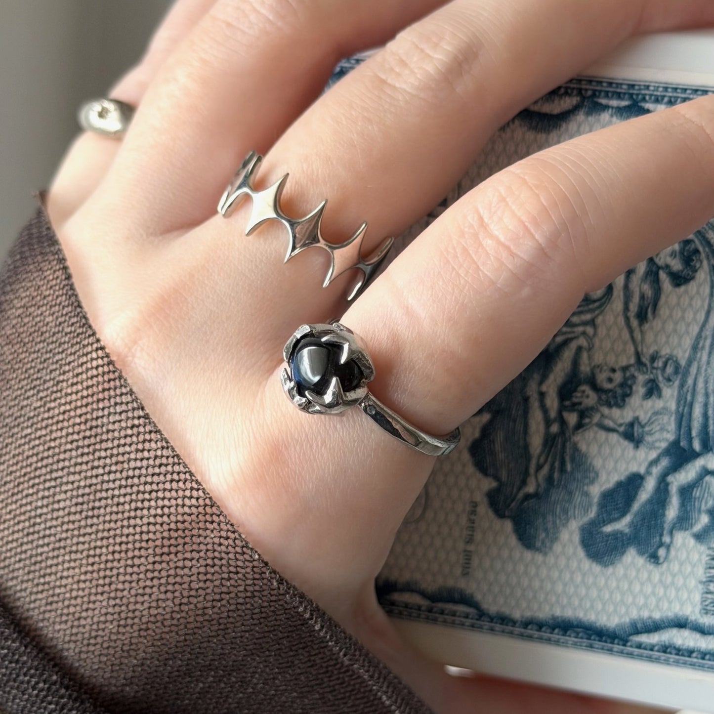 [ dark labradorite ] luce ring silver