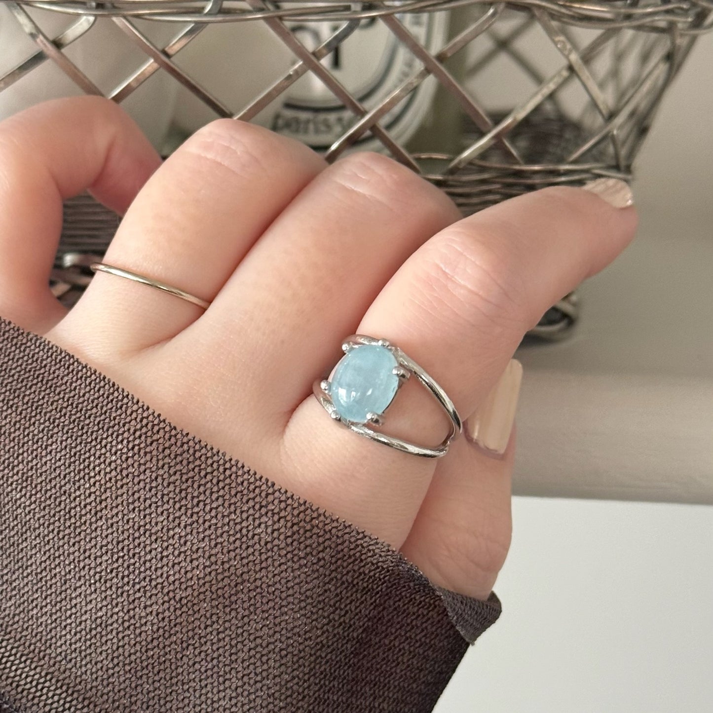 [ aqua marine ] double silver