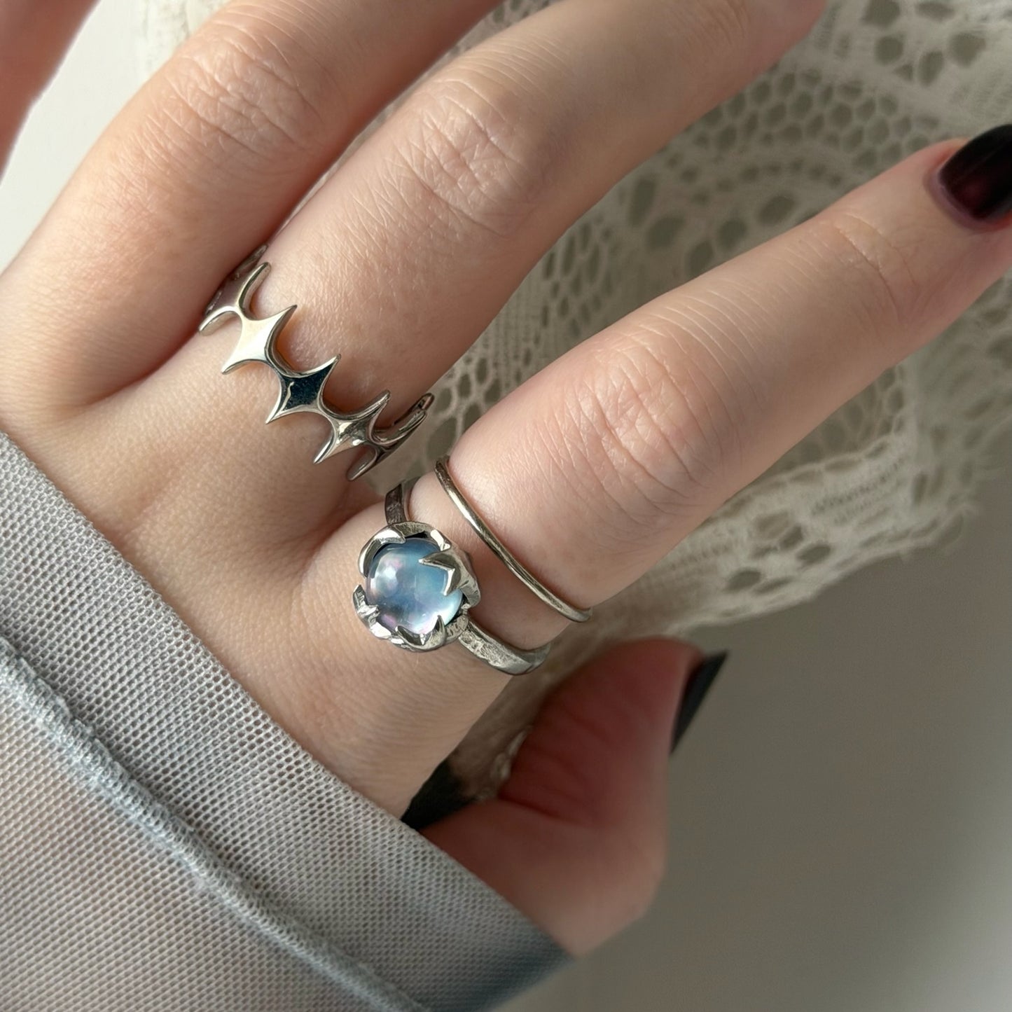 [ lapis lazuli quartz triplet ] luce ring silver