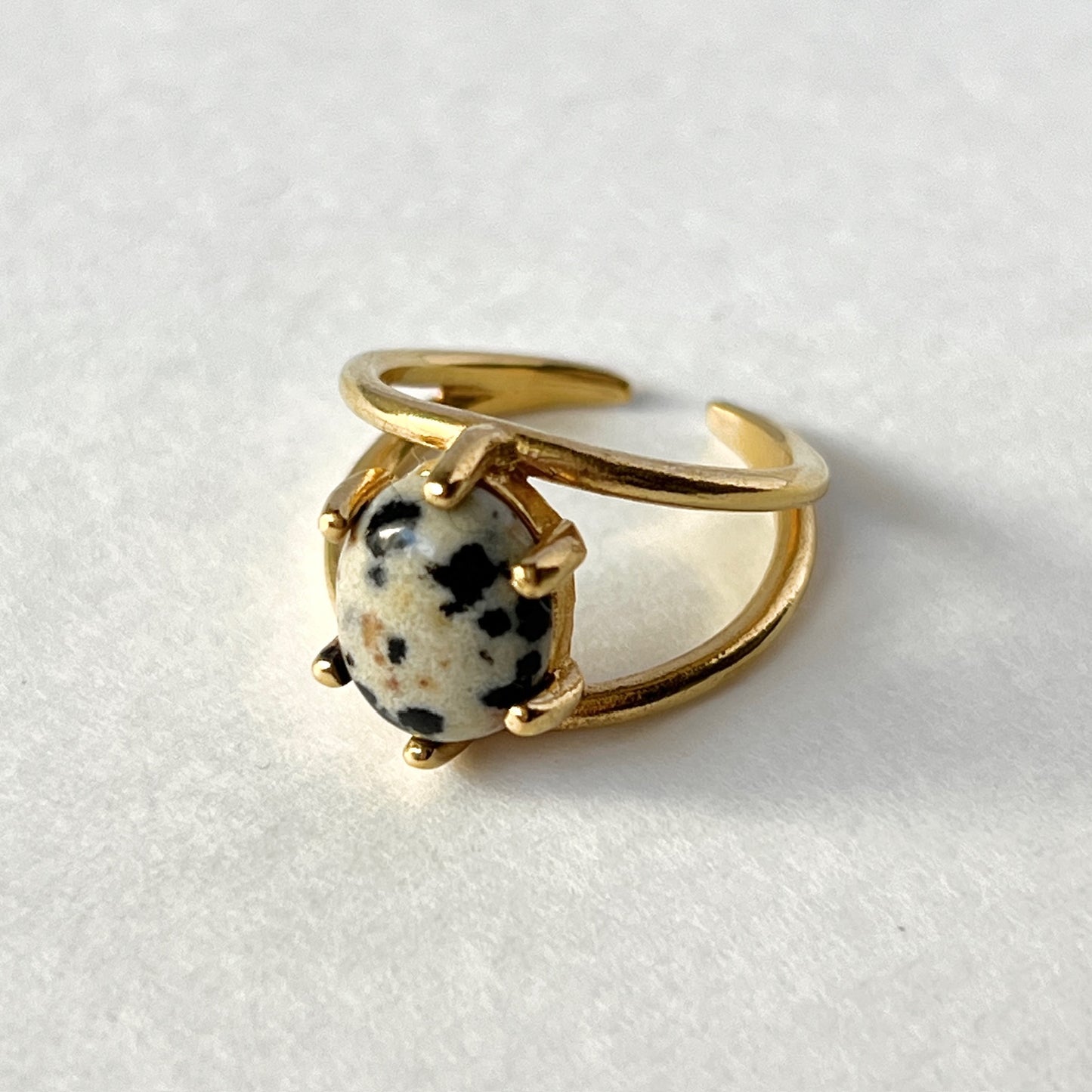 [ dalmatian jasper ] double gold [ free size ]