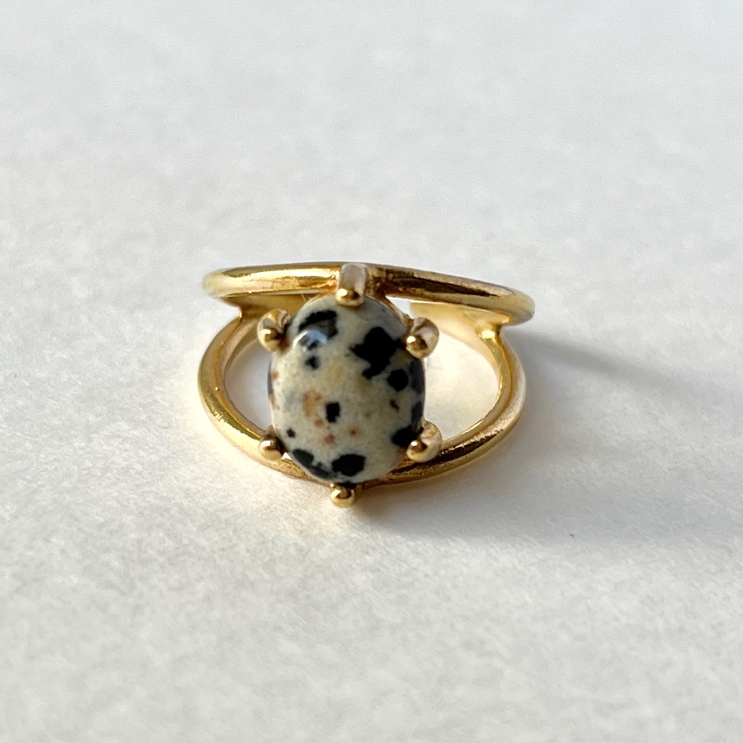 [ dalmatian jasper ] double gold [ free size ]