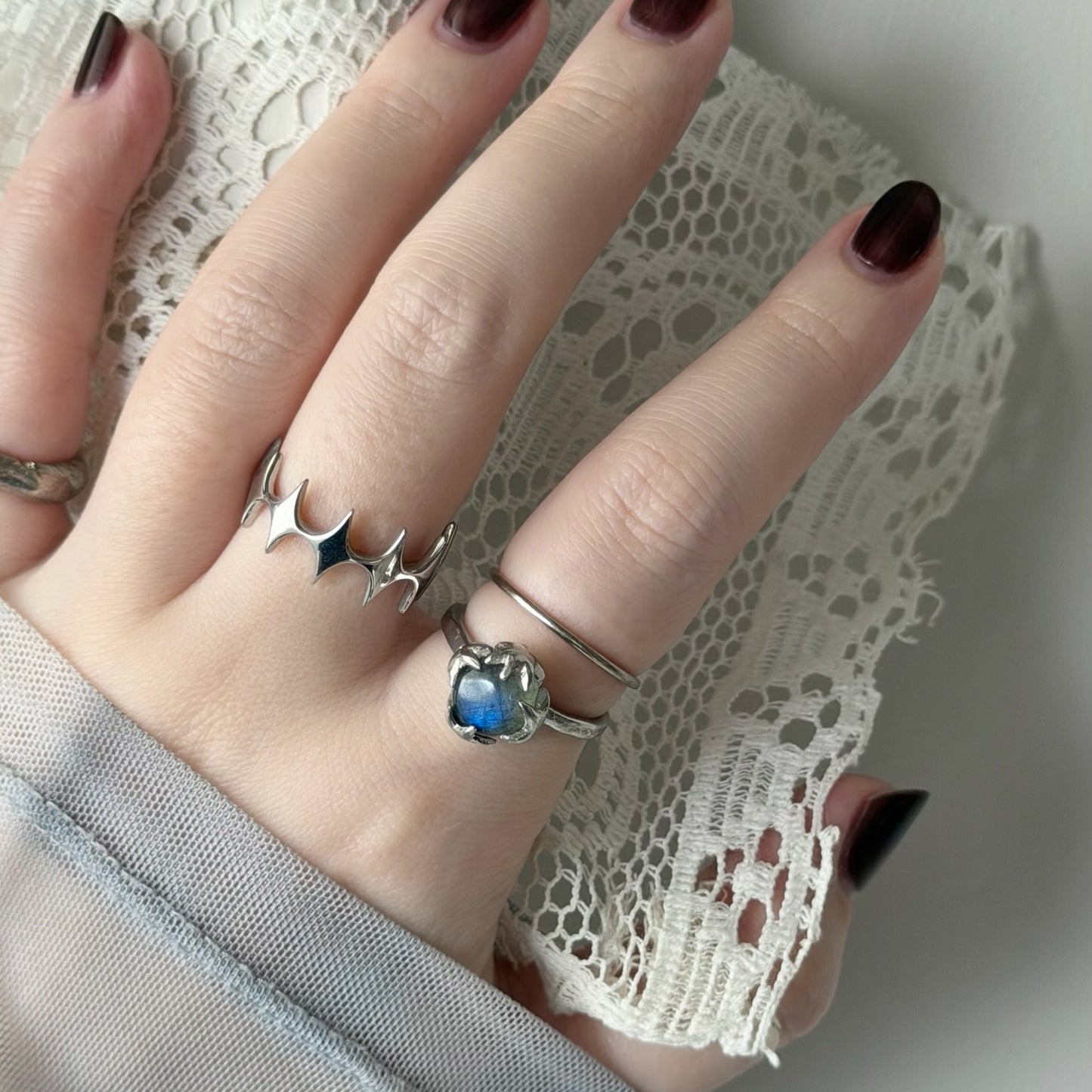 [ labradorite ] luce ring silver