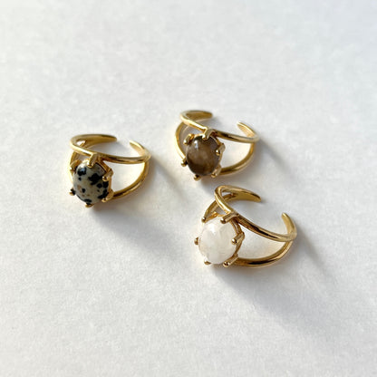 [ dalmatian jasper ] double gold [ free size ]