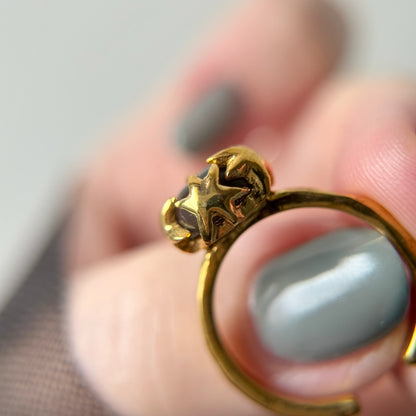 [ dark labradorite ] luce ring gold
