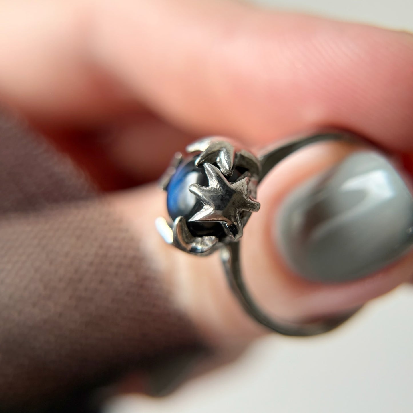 [ dark labradorite ] luce ring silver