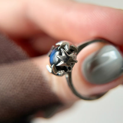 [ dark labradorite ] luce ring silver