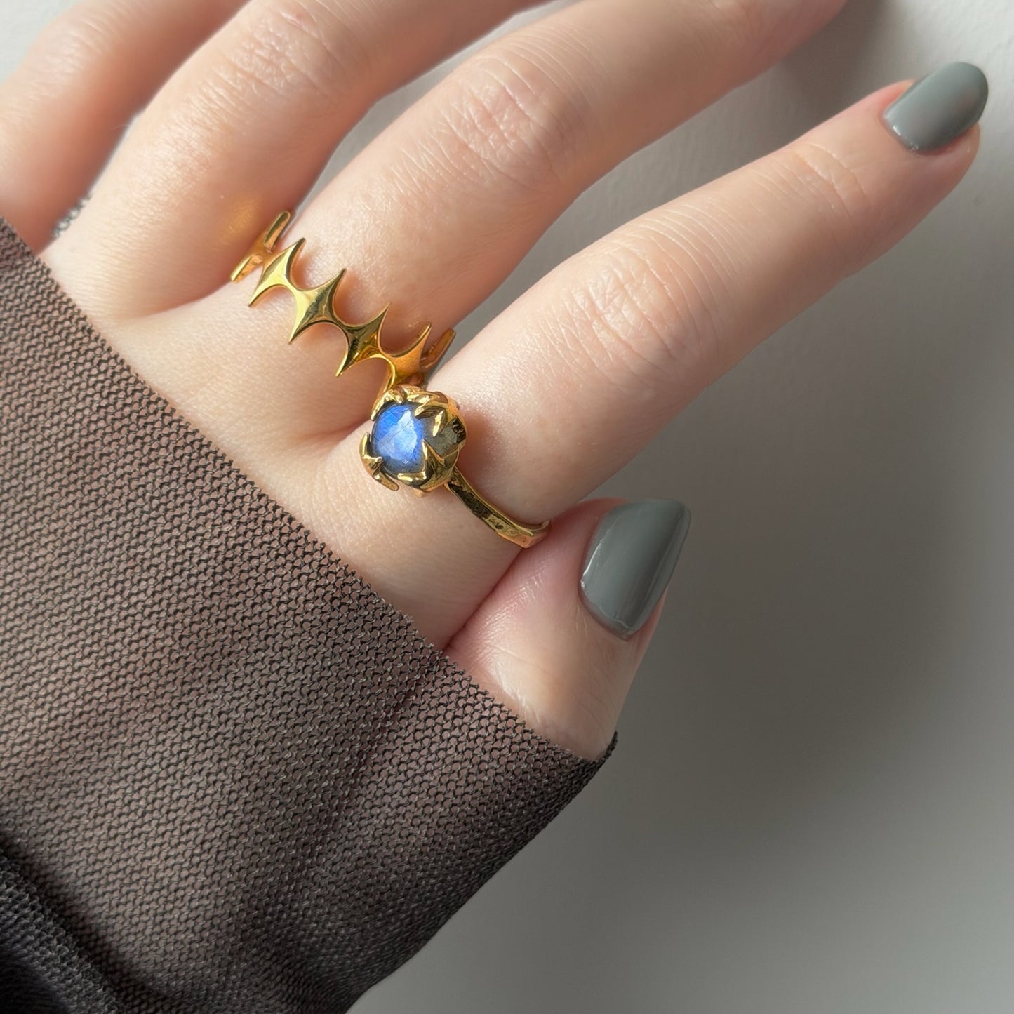 [ labradorite ] luce ring gold