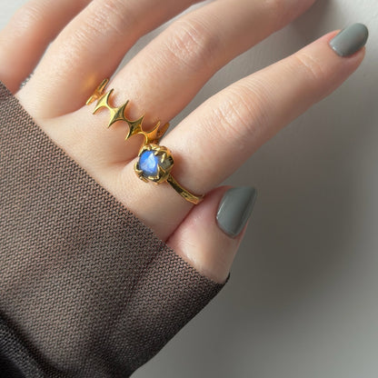 [ labradorite ] luce ring gold