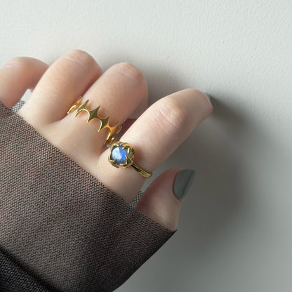 [ labradorite ] luce ring gold