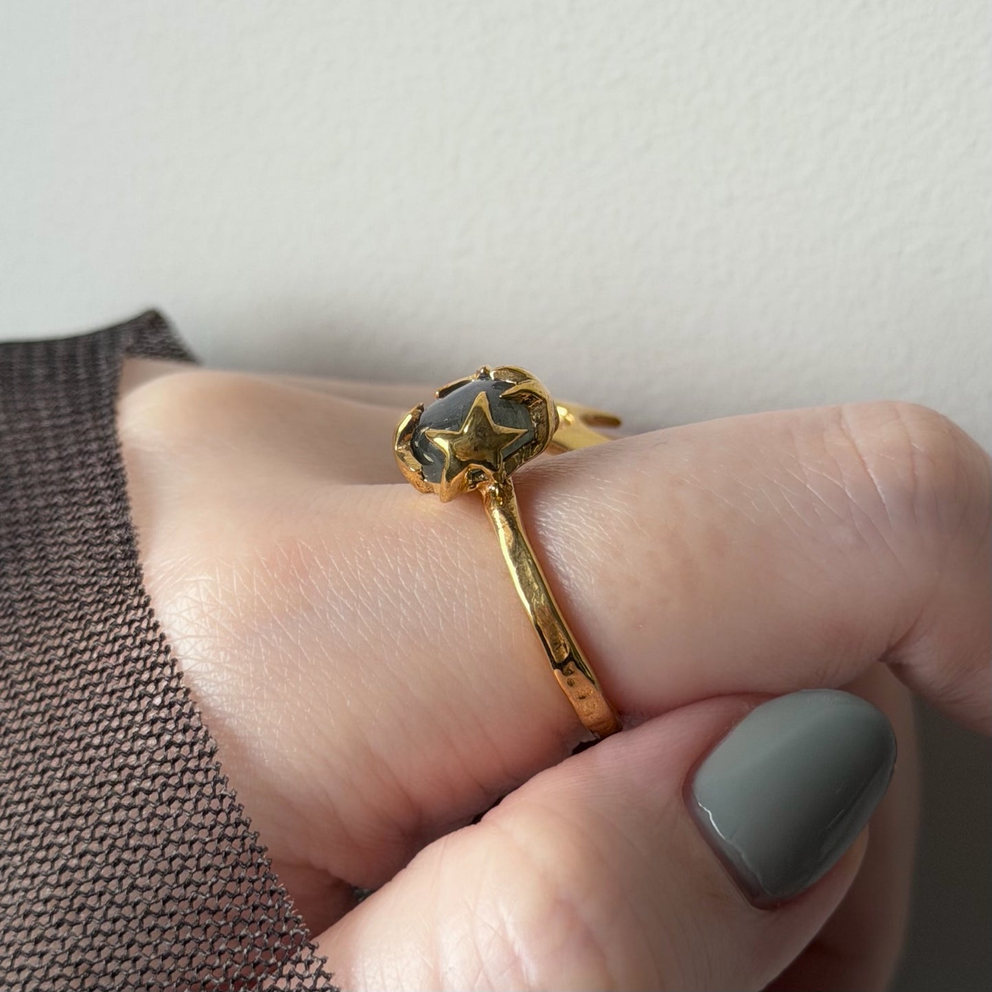 [ labradorite ] luce ring gold