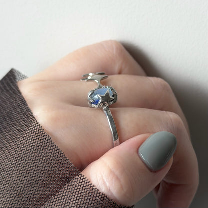 [ lapis lazuli quartz triplet ] luce ring silver