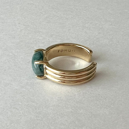 [ moss agate ] trois gold