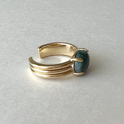 [ moss agate ] trois gold