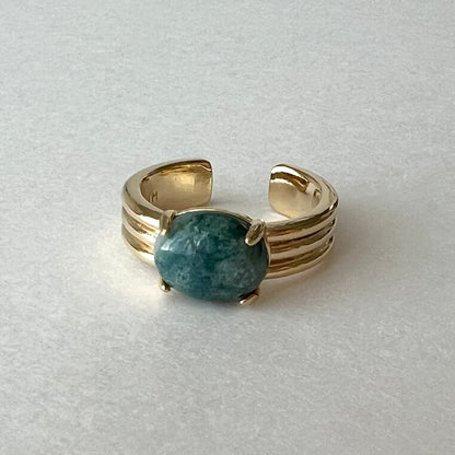 [ moss agate ] trois gold