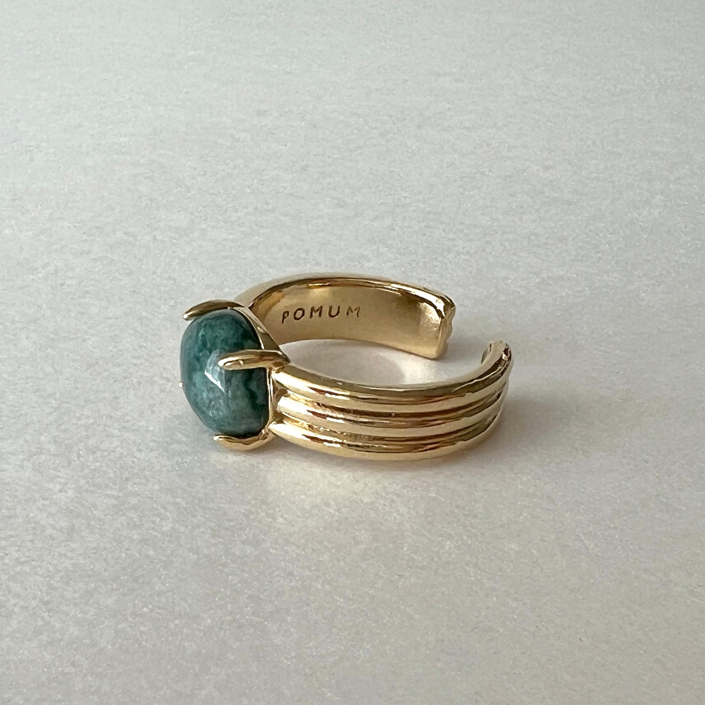 [ moss agate ] trois gold