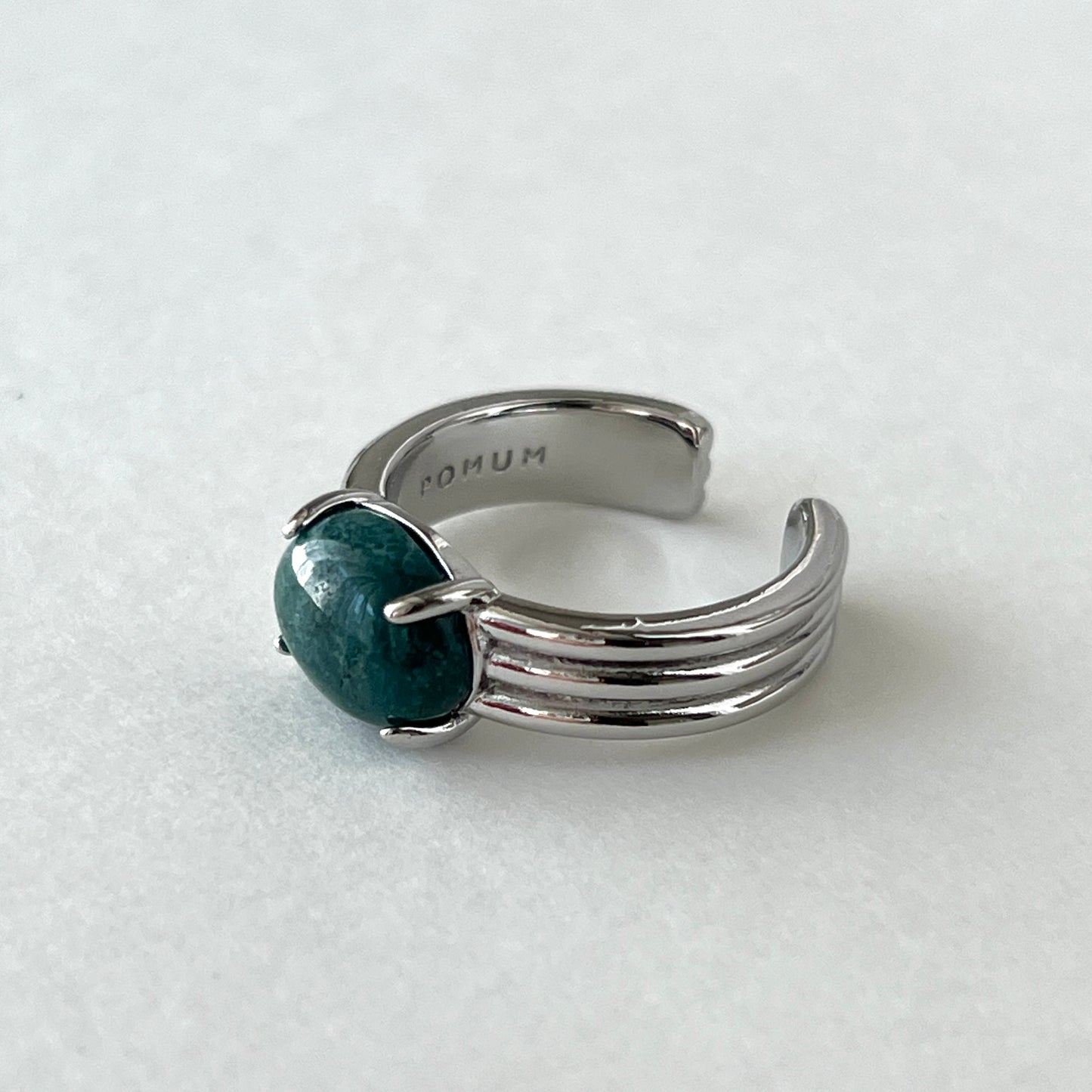 [ moss agate ] trois silver