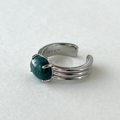 [ moss agate ] trois silver