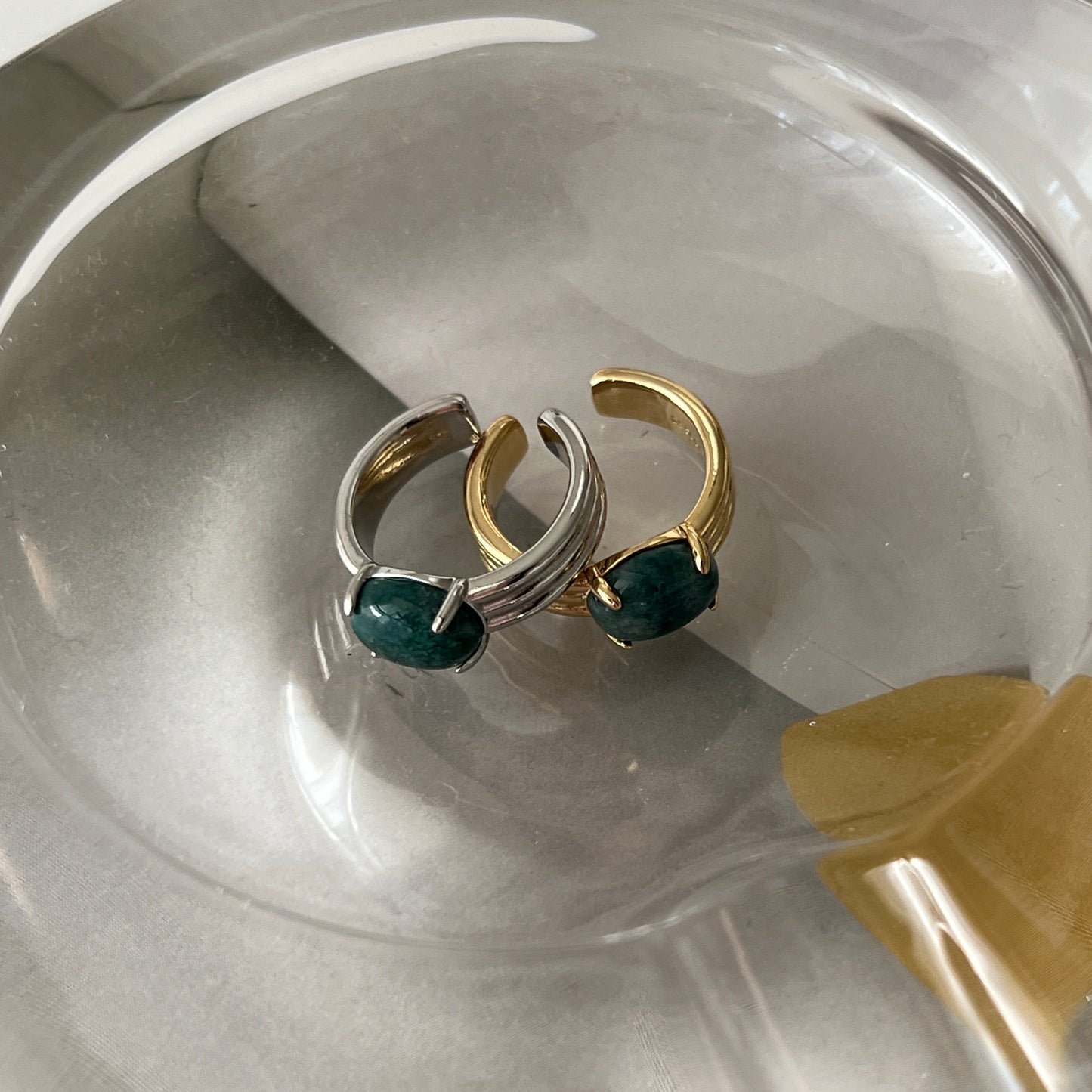 [ moss agate ] trois silver