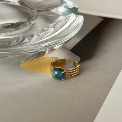 [ moss agate ] trois gold