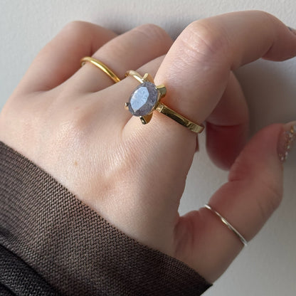 [ bloodshot Iolite ] classic gold [ free size ]