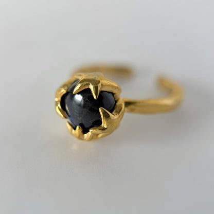 [ dark labradorite ] luce ring gold