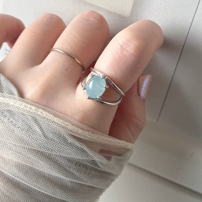 [ aqua marine ] double silver