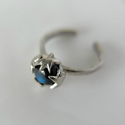 [ dark labradorite ] luce ring silver