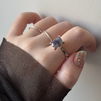 [ bloodshot Iolite ] classic silver [ free size ]