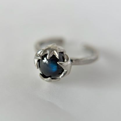 [ dark labradorite ] luce ring silver