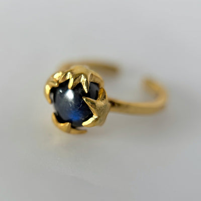 [ dark labradorite ] luce ring gold