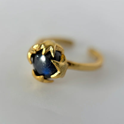 [ dark labradorite ] luce ring gold