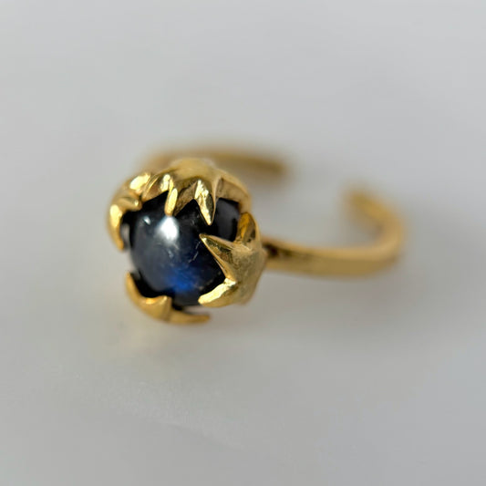 [ dark labradorite ] luce ring gold