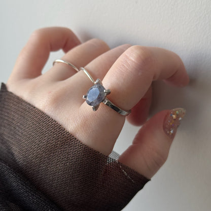 [ bloodshot Iolite ] classic silver [ free size ]