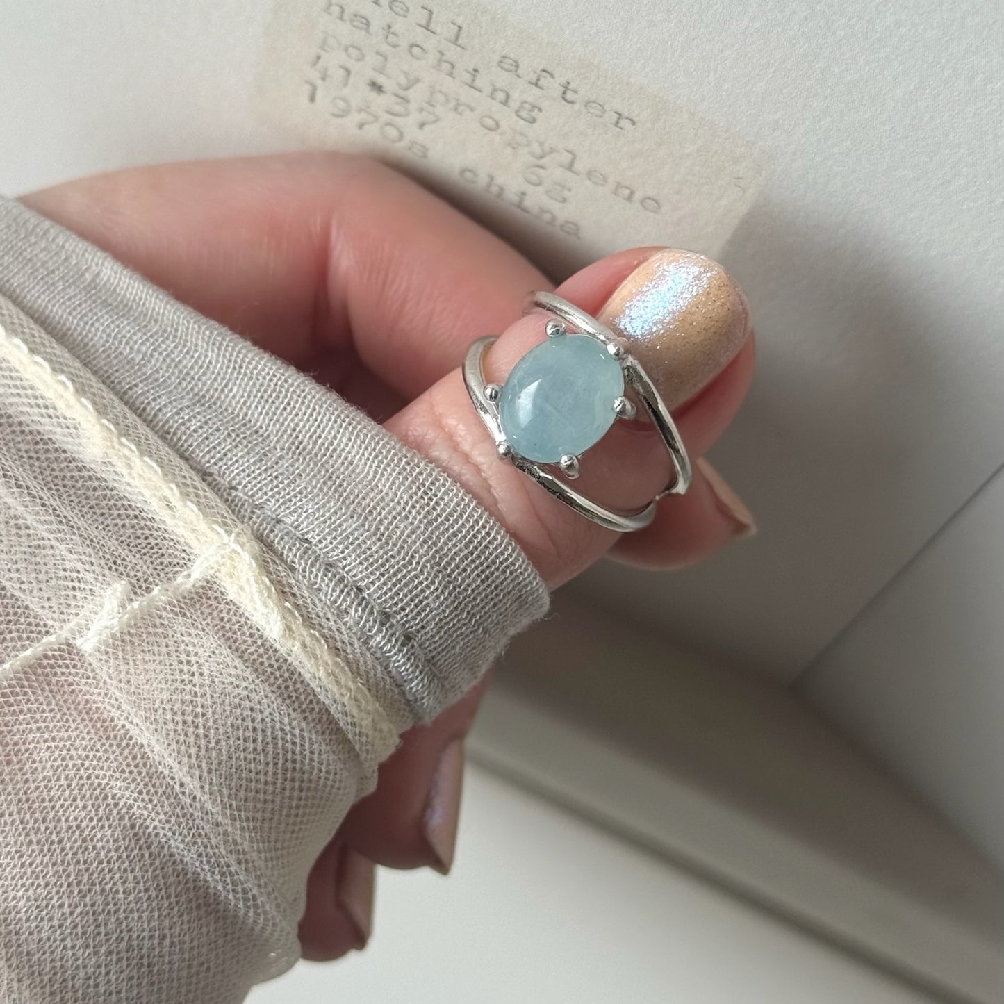 [ aqua marine ] double silver
