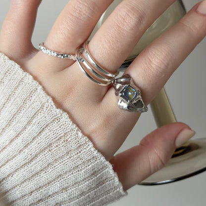 【 melt ring(army green delight)】3 rings set (02)