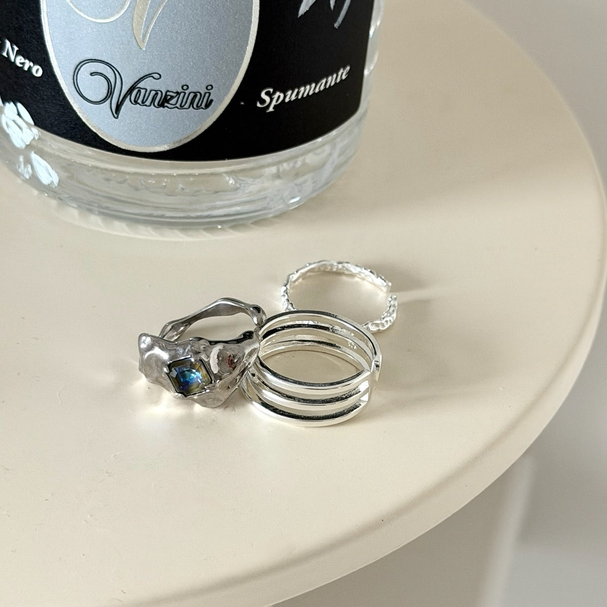 【 melt ring(army green delight)】3 rings set (02)