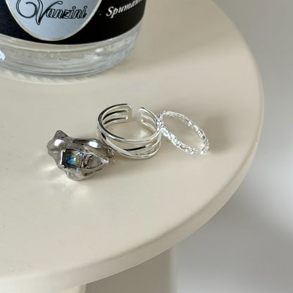 【 melt ring(army green delight)】3 rings set (02)