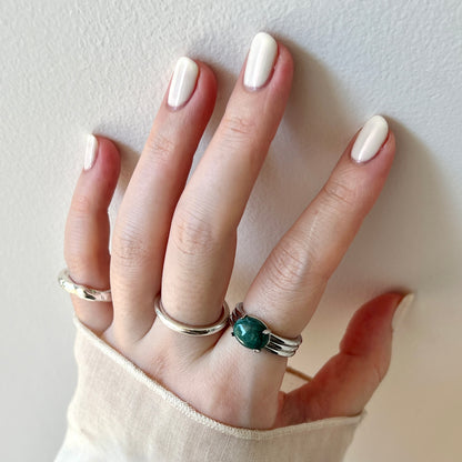 [ moss agate ] trois silver