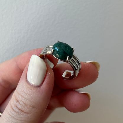 [ moss agate ] trois silver