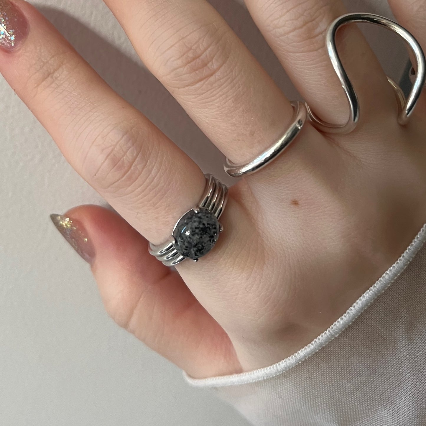 [ aventurine quartz ] trois silver